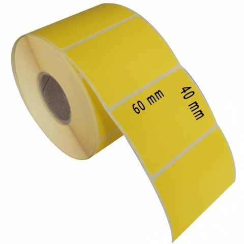 60X40 500'LÜ SARI TERMAL BARKOD ETİKETİ