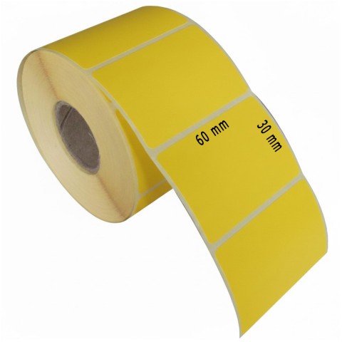 60X30 1000'Lİ SARI BARKOD ETİKETİ