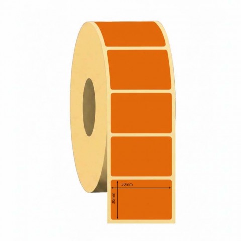50X30 1000'Lİ TURUNCU TERMAL BARKOD ETİKETİ
