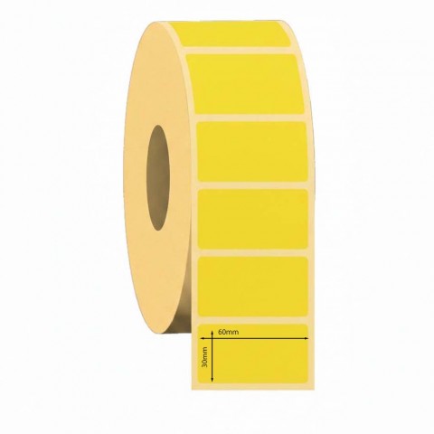 60X30 1000'Lİ SARI BARKOD ETİKETİ