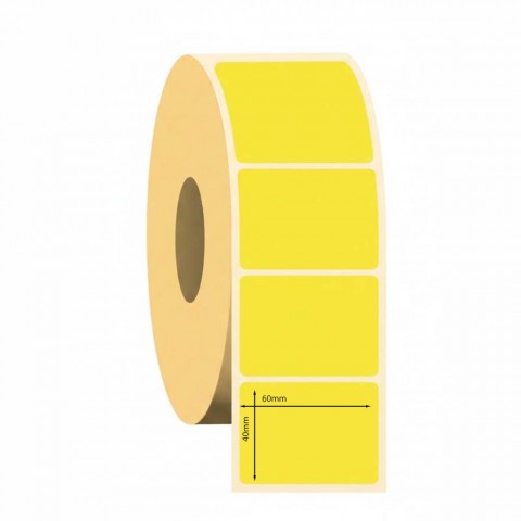 60X40 500'LÜ SARI TERMAL BARKOD ETİKETİ